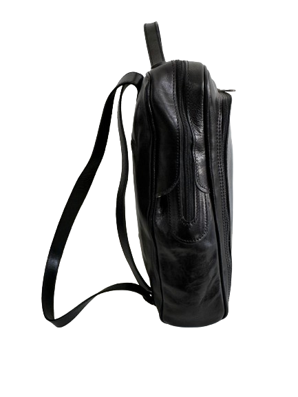 Zaino nero in pelle uomo brd