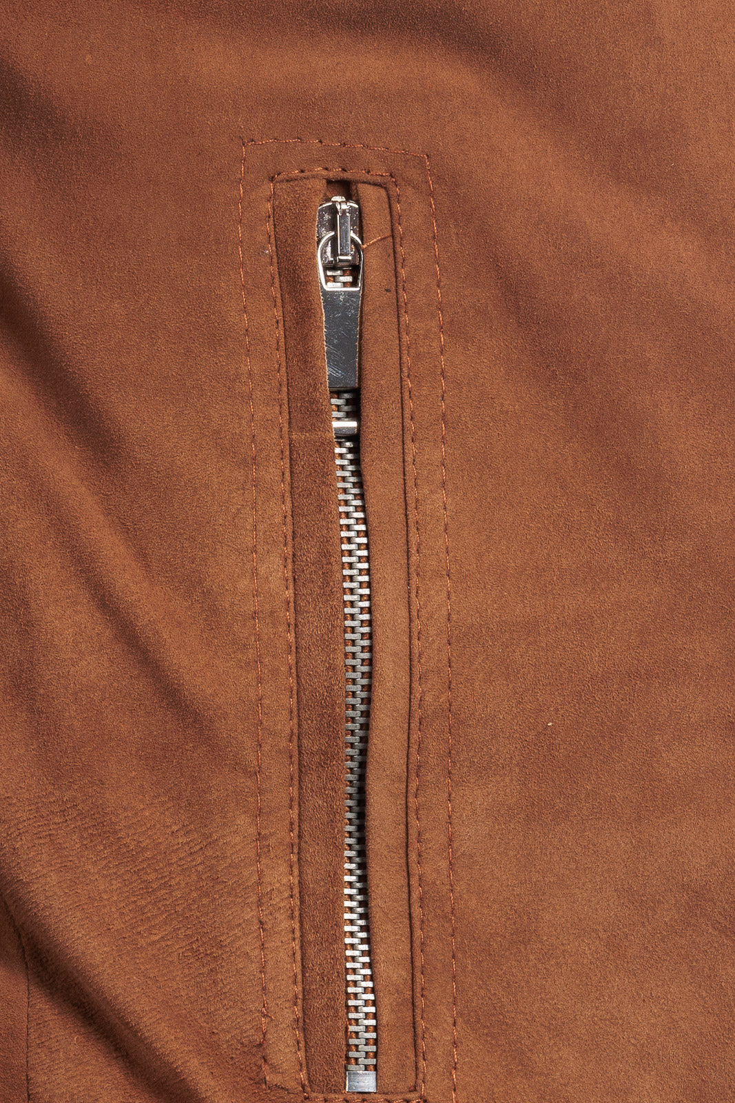 Bomber in camoscio di renna uomo con zip NUV biscotto