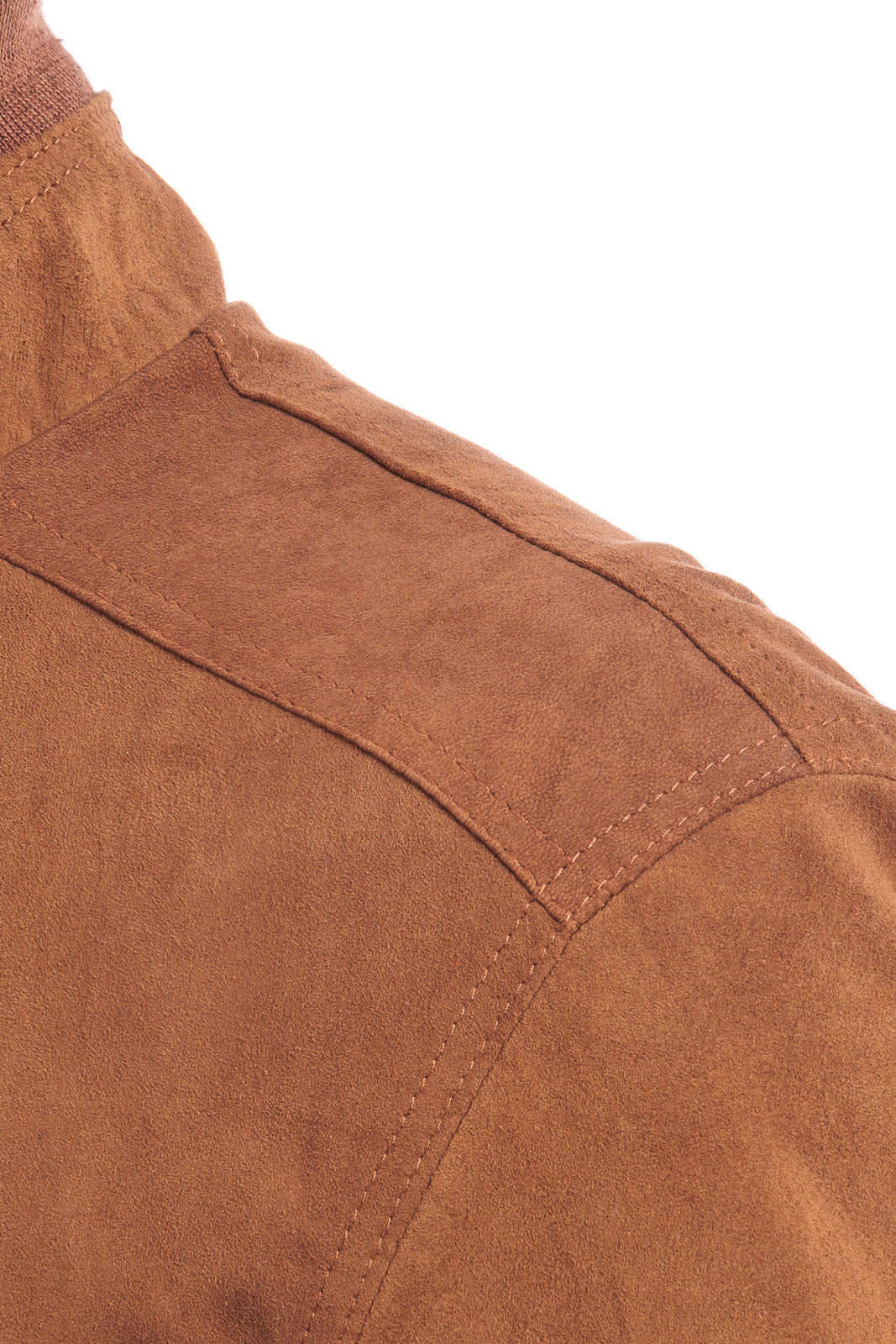 Bomber in camoscio di renna uomo con zip NUV biscotto