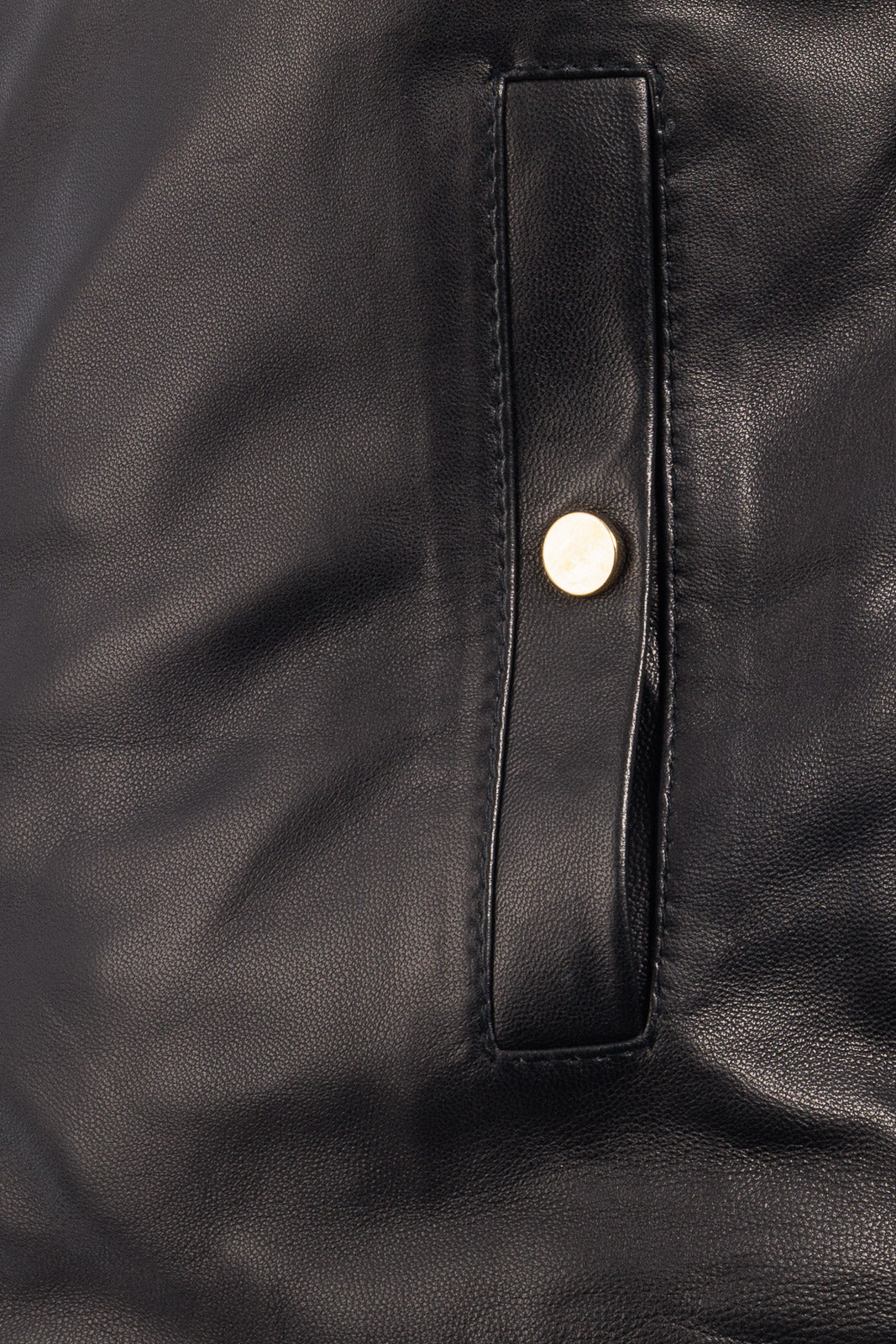 Bomber in pelle con zip nero monza