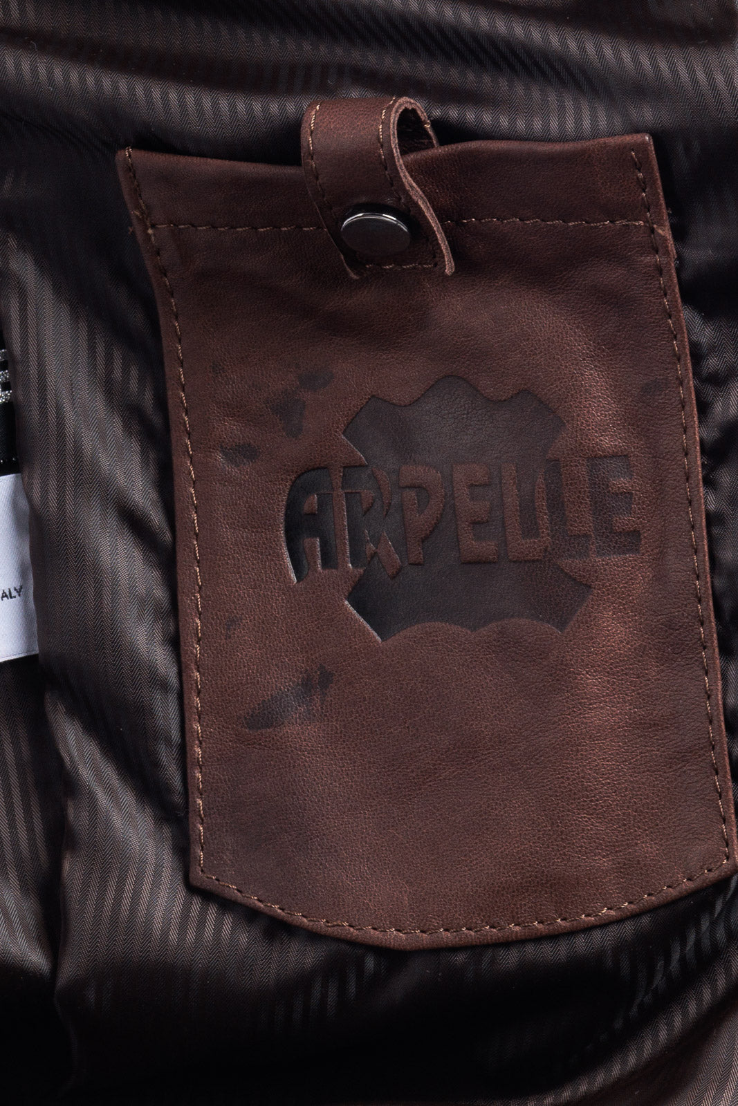 Bomber in pelle con zip POLO marrone