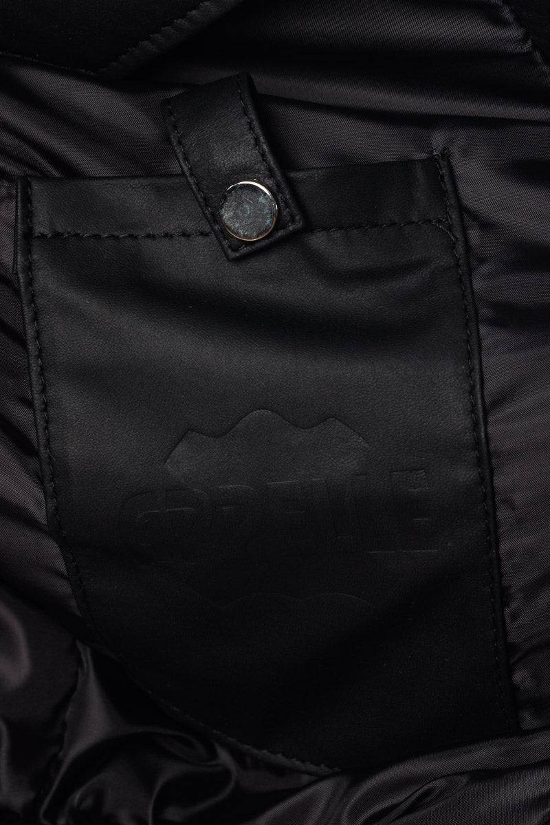 Bomber in pelle con zip POLO nero