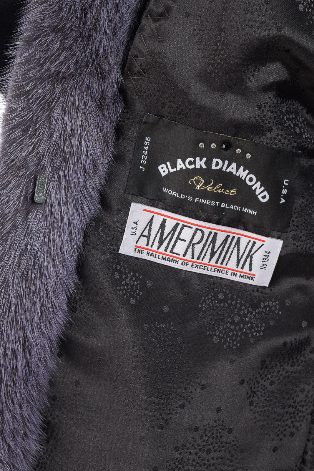 Cappotto di pelliccia di visone con dettagli in blackglama