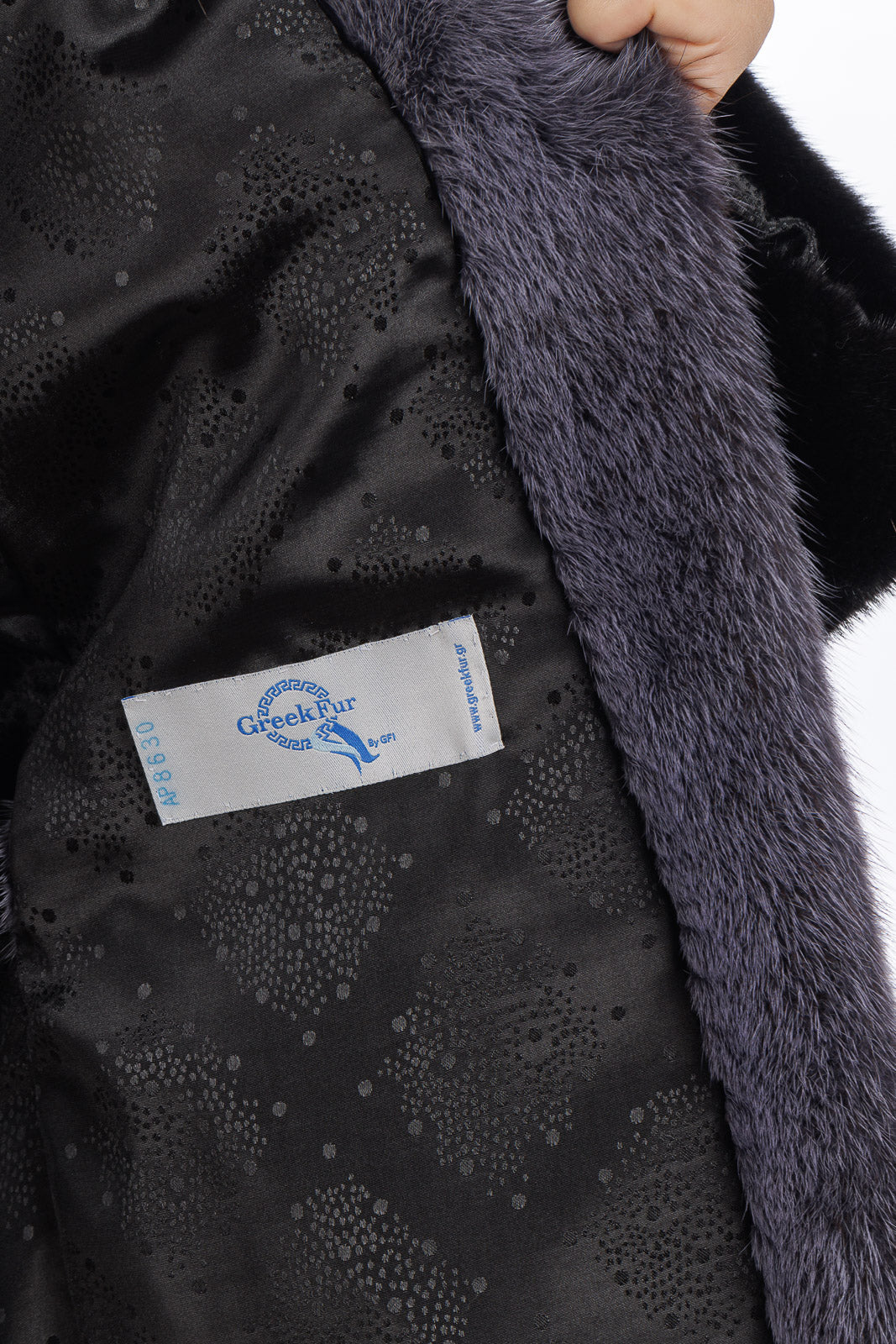 Cappotto di pelliccia di visone con dettagli in blackglama