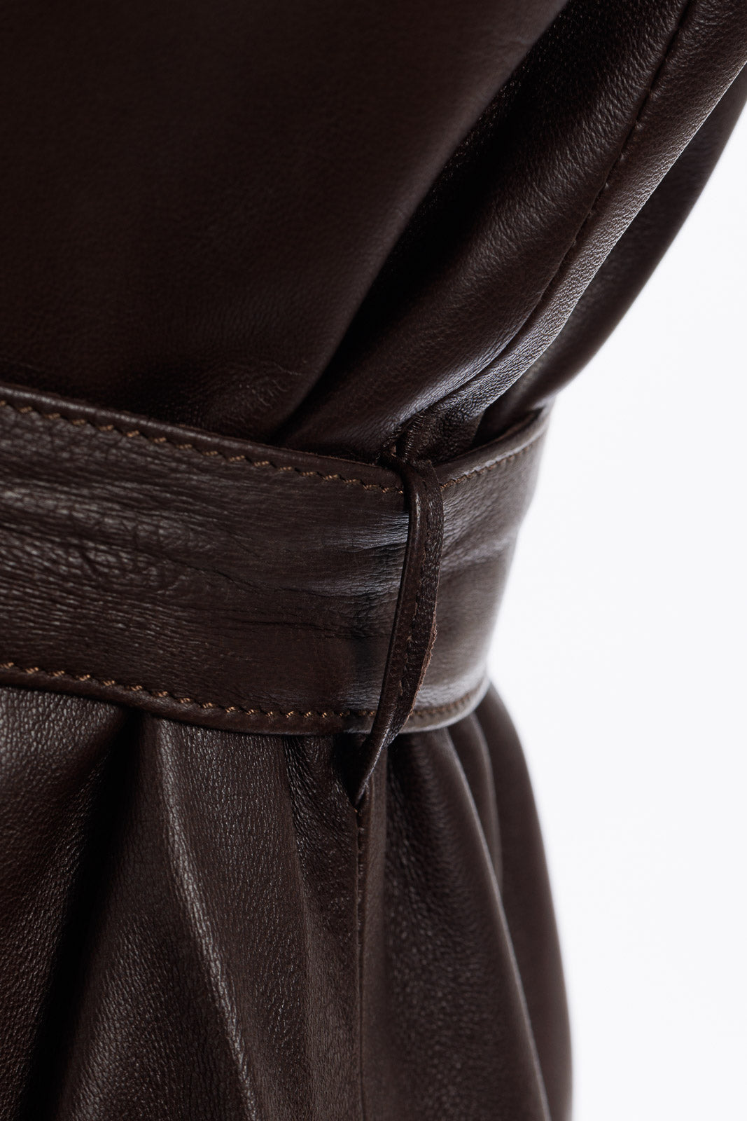 Giacca con cintura in pelle donna testa di moro MARGOT