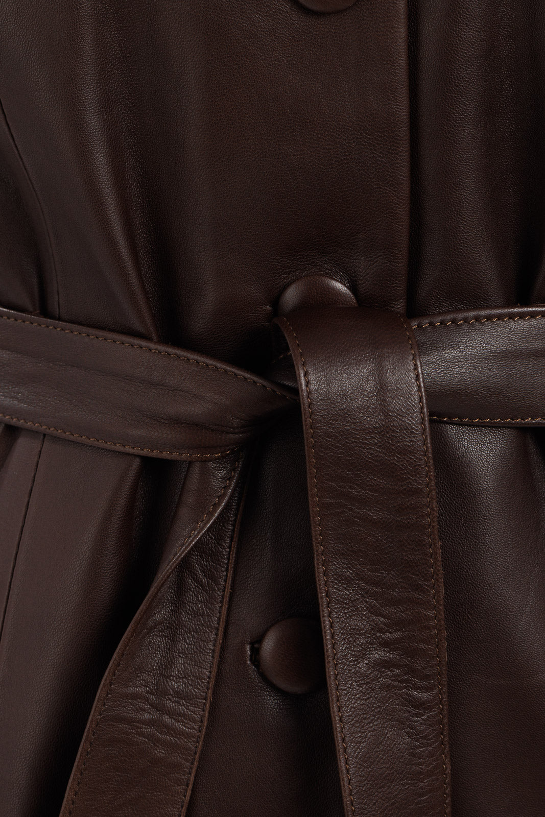 Giacca con cintura in pelle donna testa di moro MARGOT