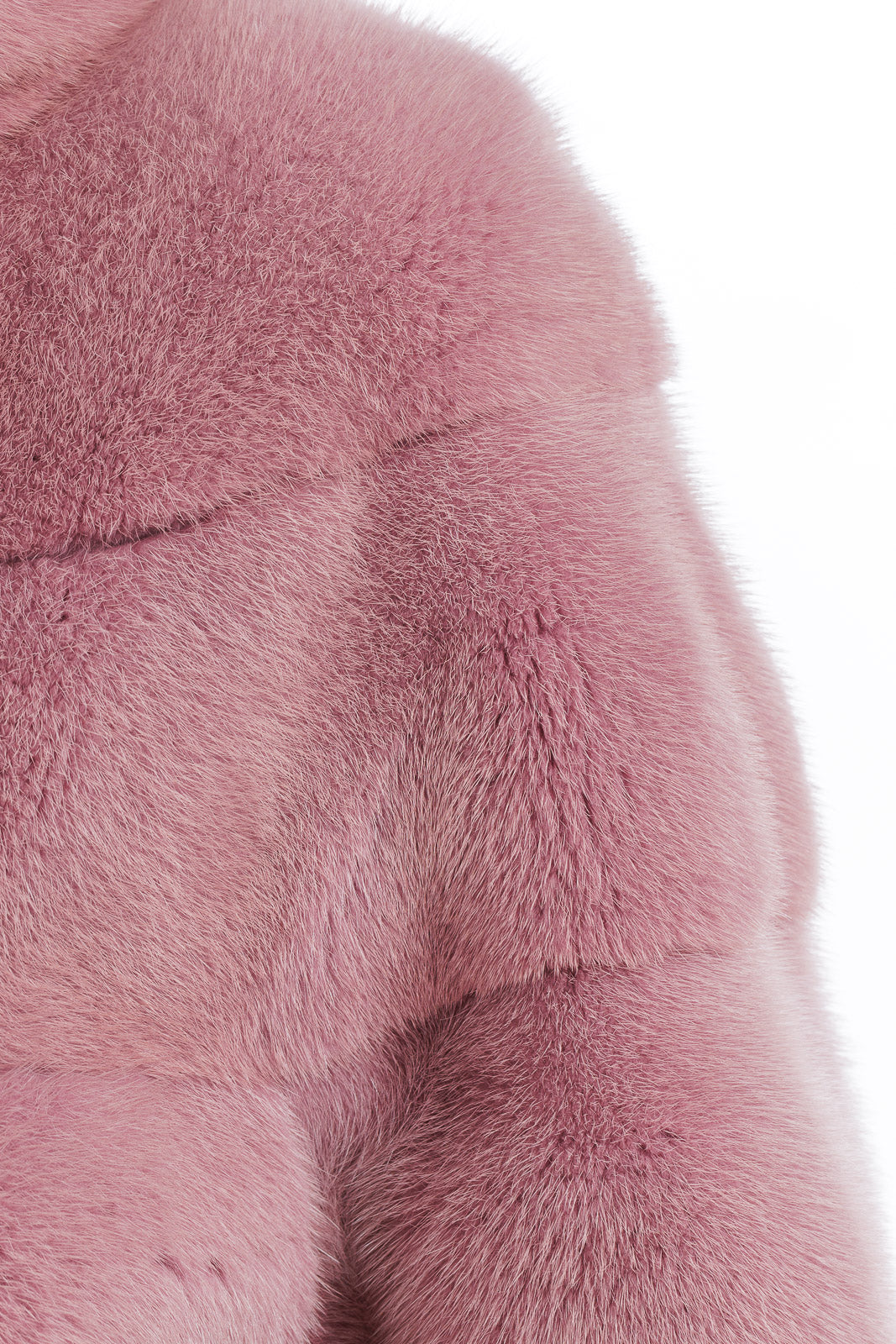 Giacca di pelliccia di visone rosa