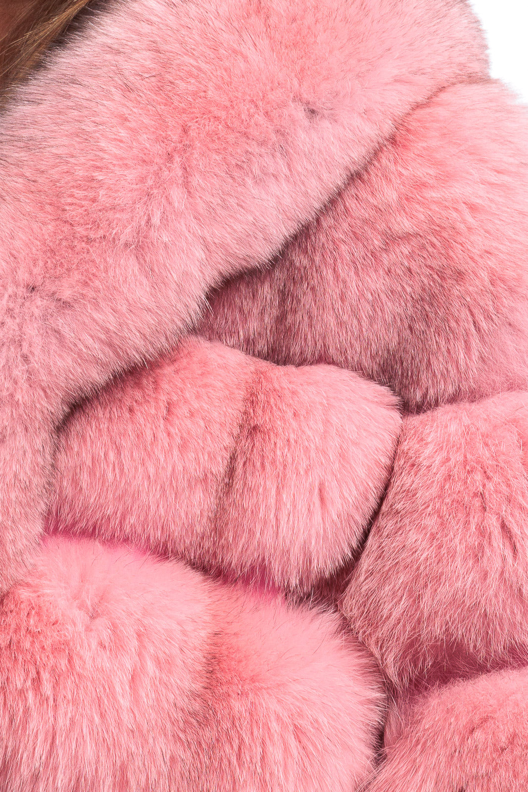 Giacca di pelliccia di volpe pink