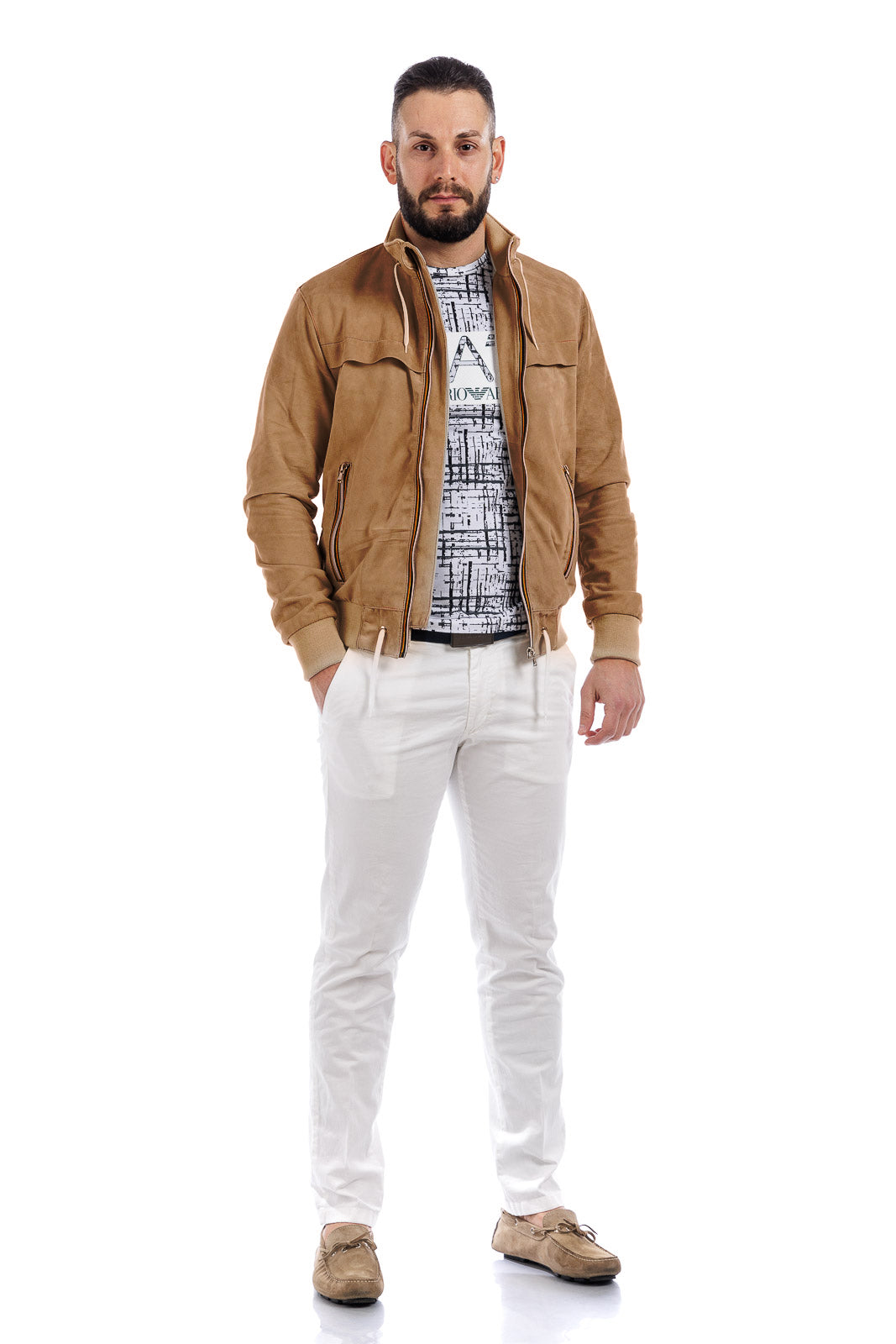Bomber Gold Bunn con zip miele