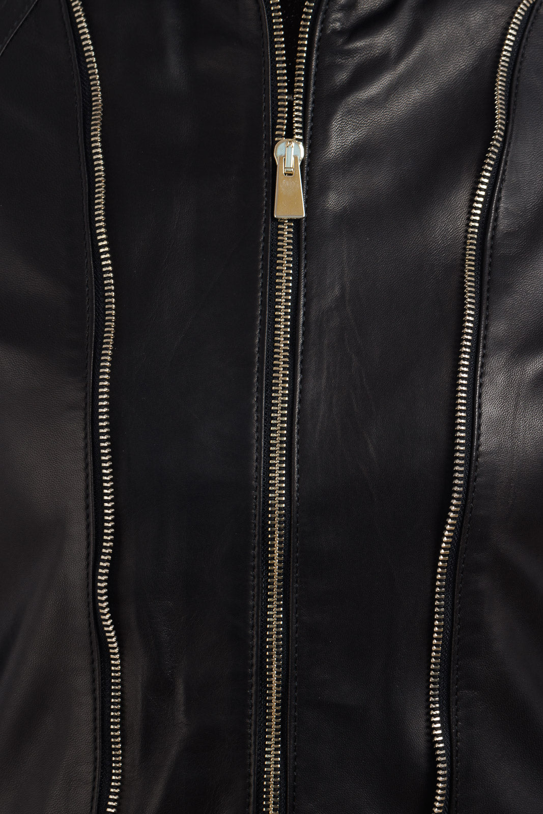 Giacca in pelle donna con zip GABY staccabile nero