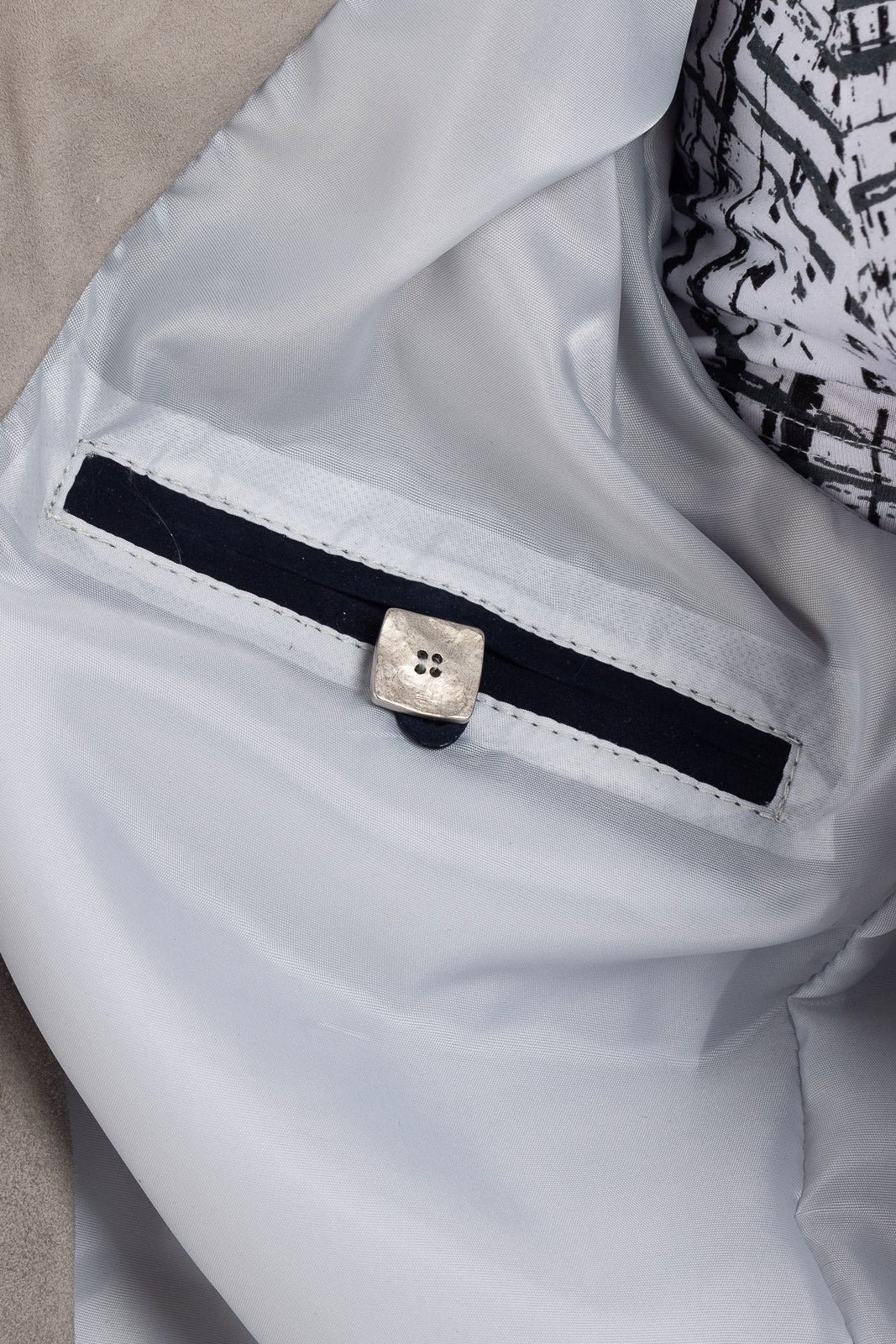 Giacca in pelle uomo con zip BOTT grigio perla