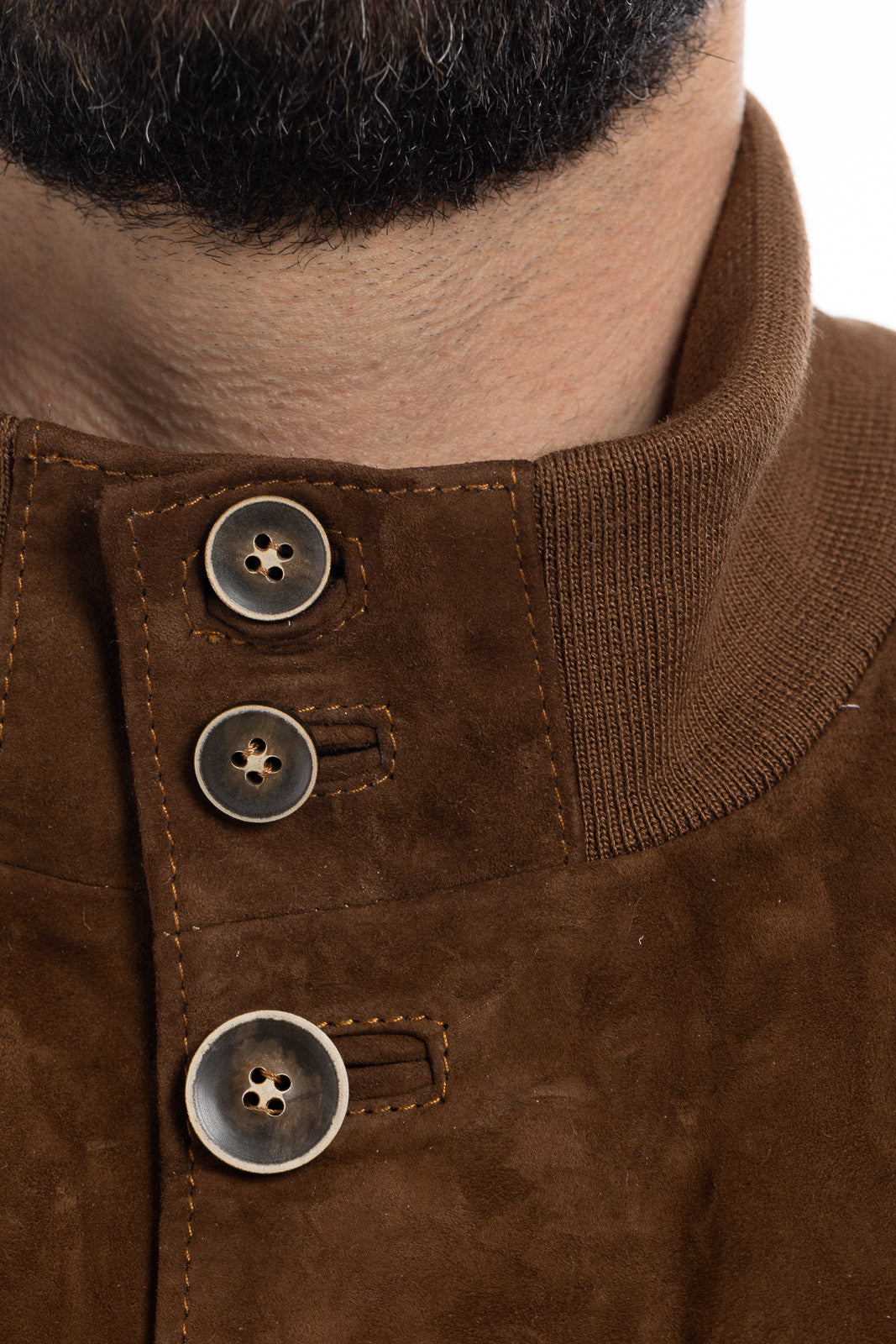 Giacca in pelle uomo con zip BOTT tabacco