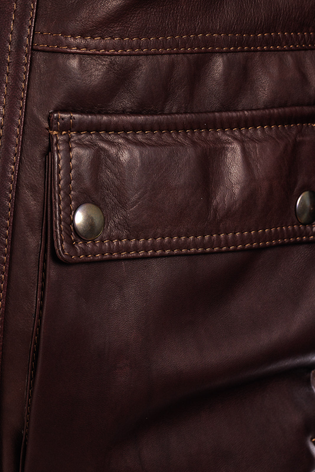 Giacca in vera pelle uomo con zip Bel sc marrone vinaccia
