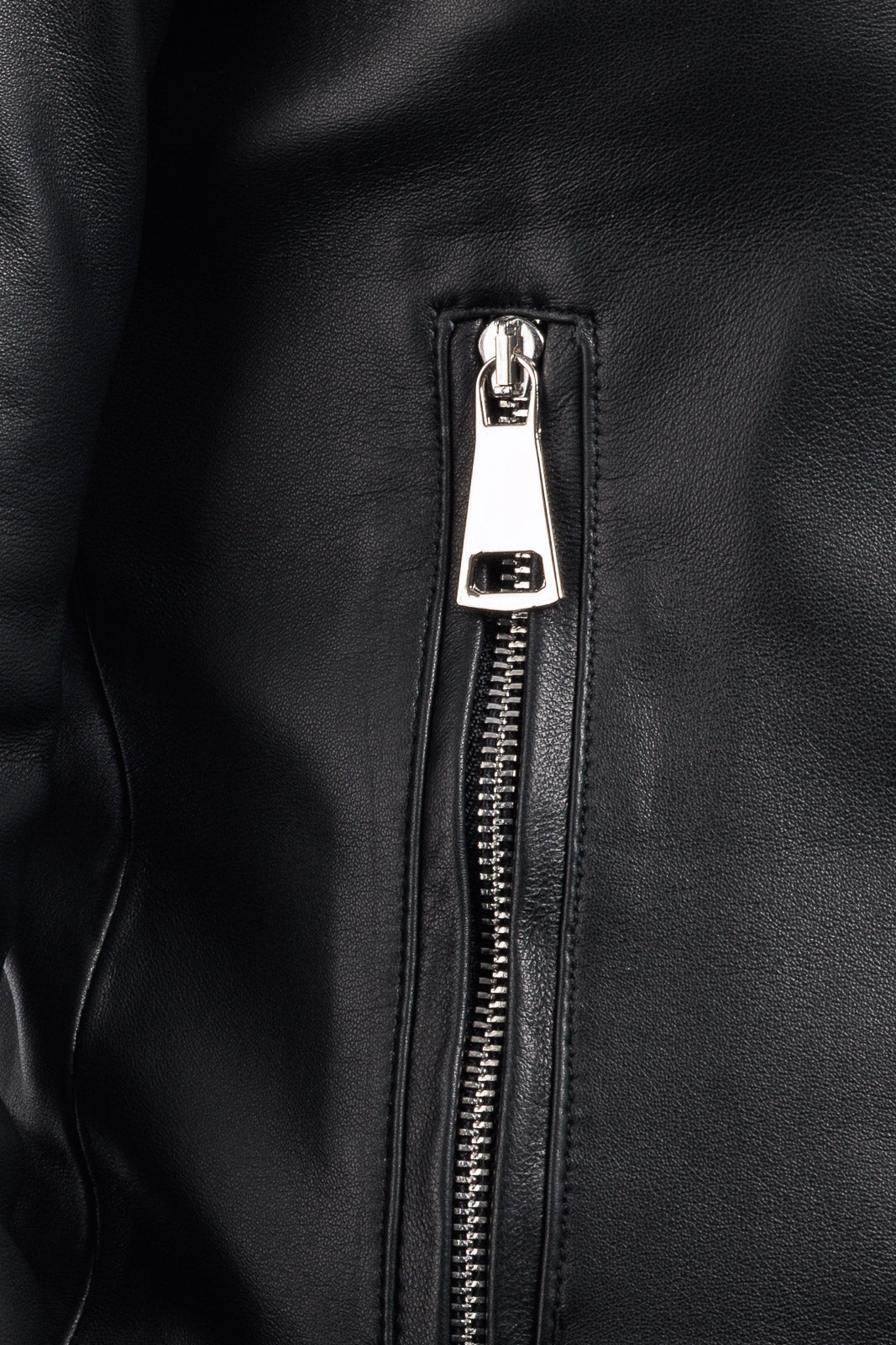 Giacca in vera pelle uomo con zip Reese