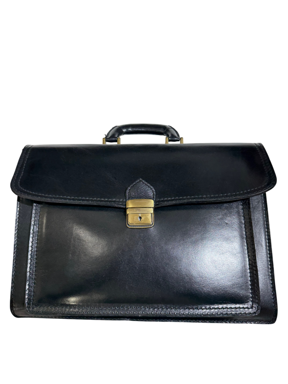Borsa nera in vera pelle dottore