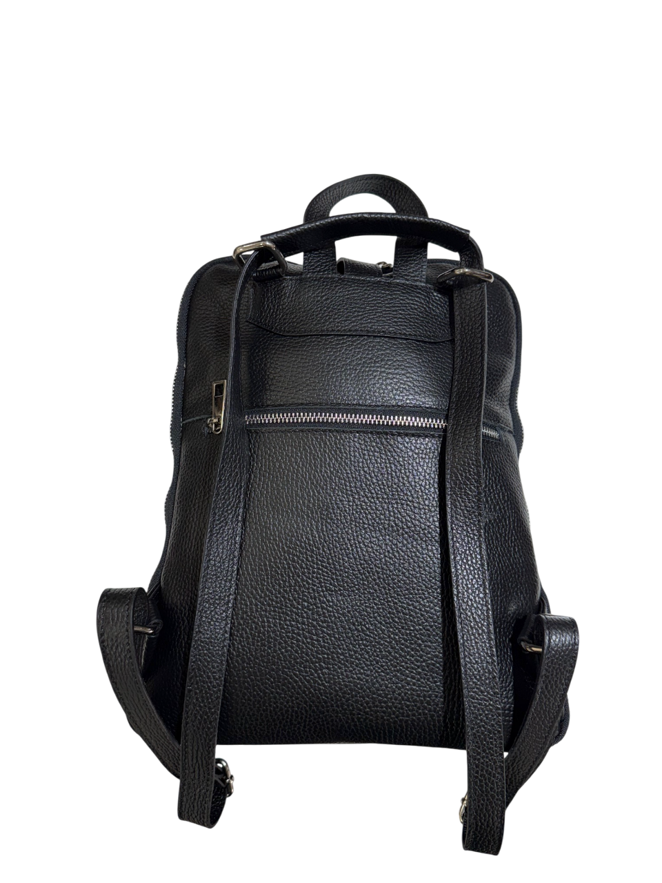 Zaino nero in pelle double