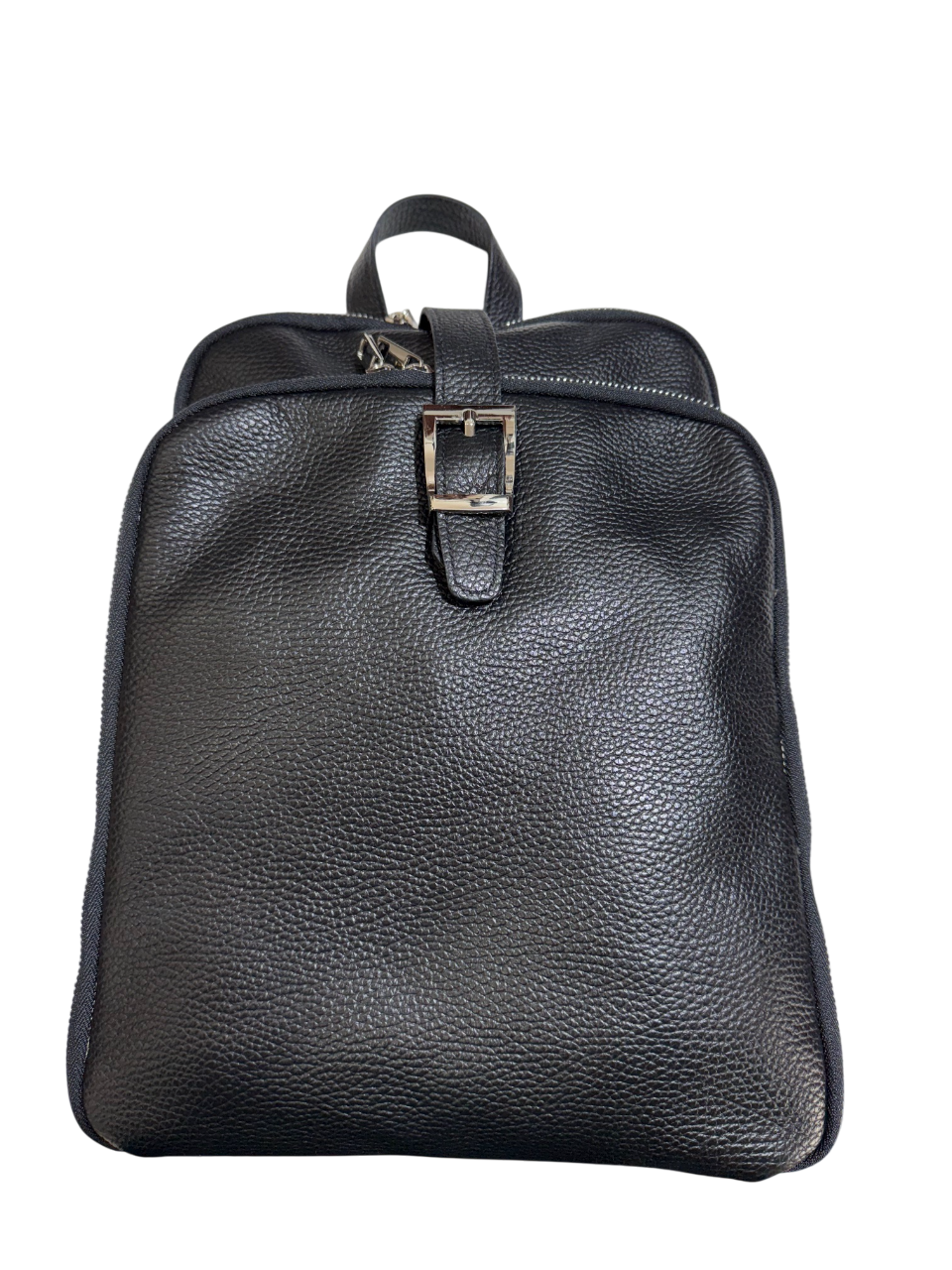 Zaino nero in pelle double