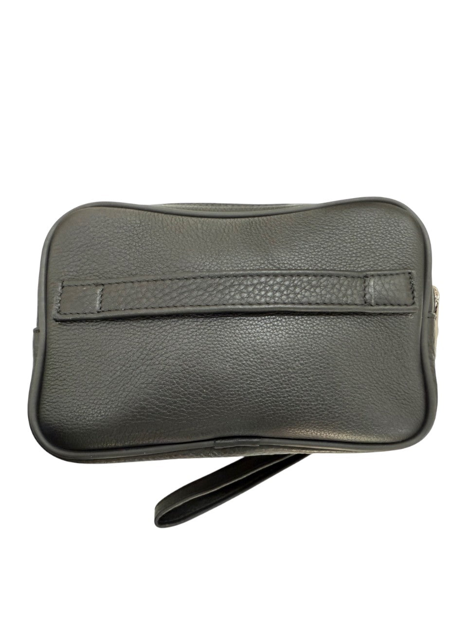Pochette nera in vera pelle maxi