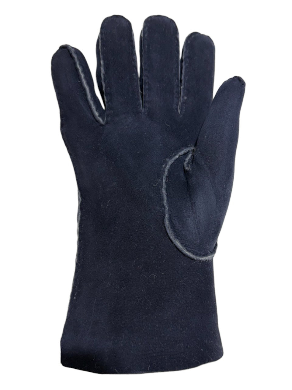 Guanto in vero montone da uomo 3 stripes blu