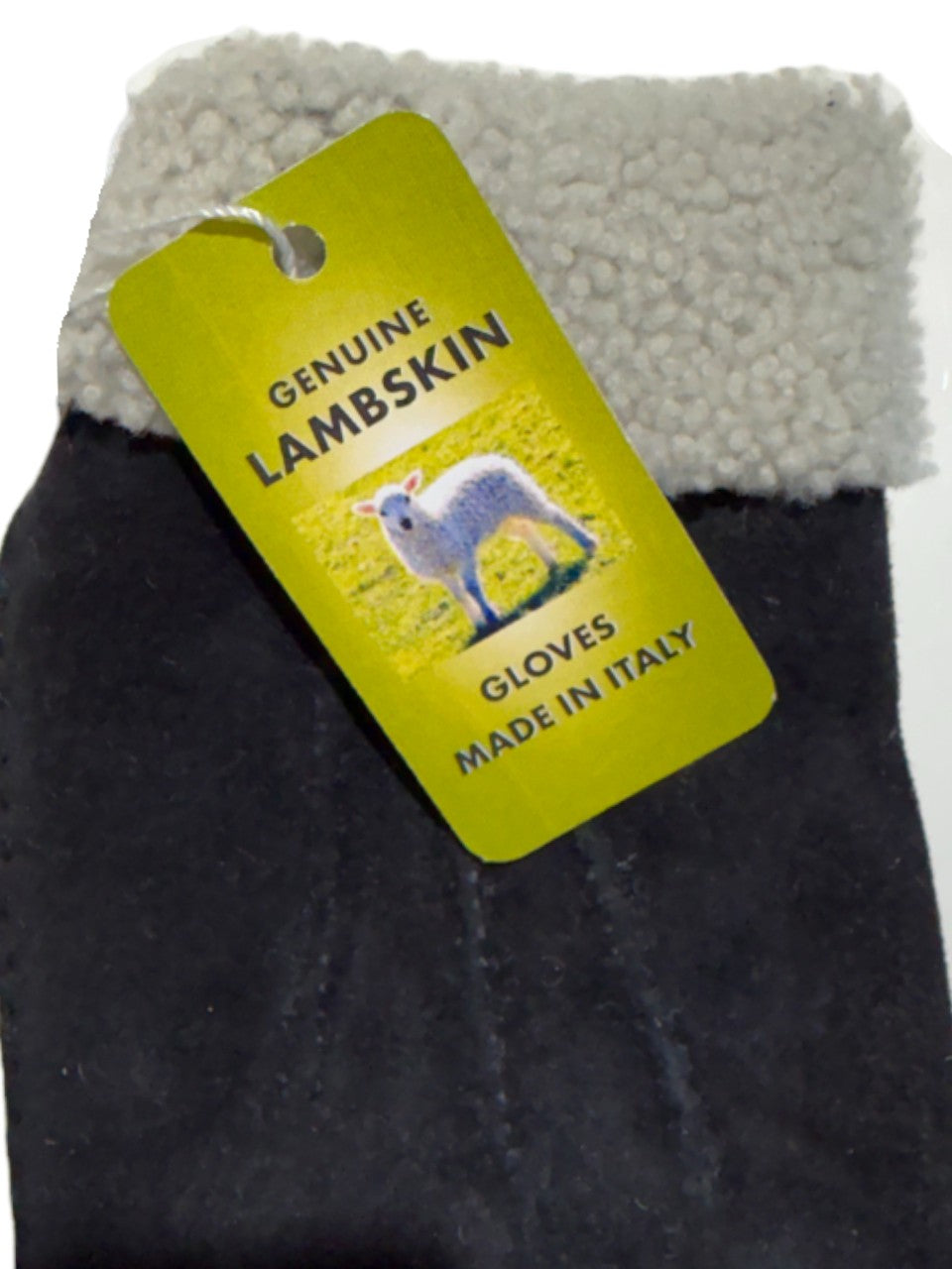 Guanto in vero montone da uomo 3 stripes nero