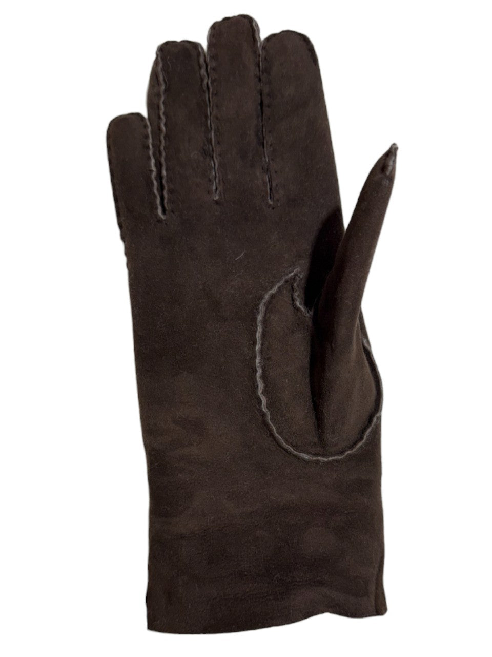 Guanto in vero montone da donna marrone