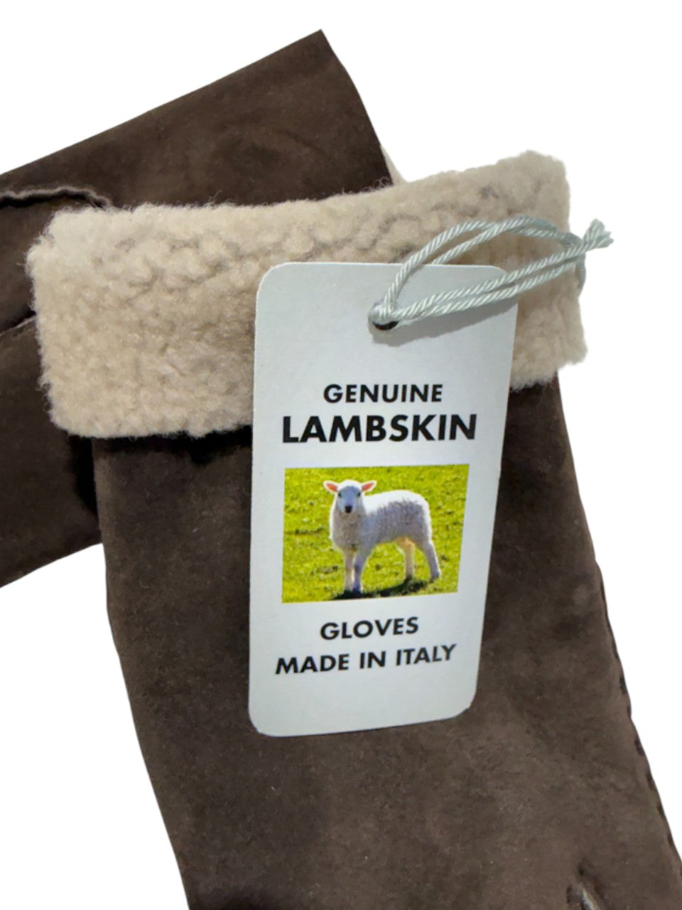 Guanto in vero montone da donna marrone