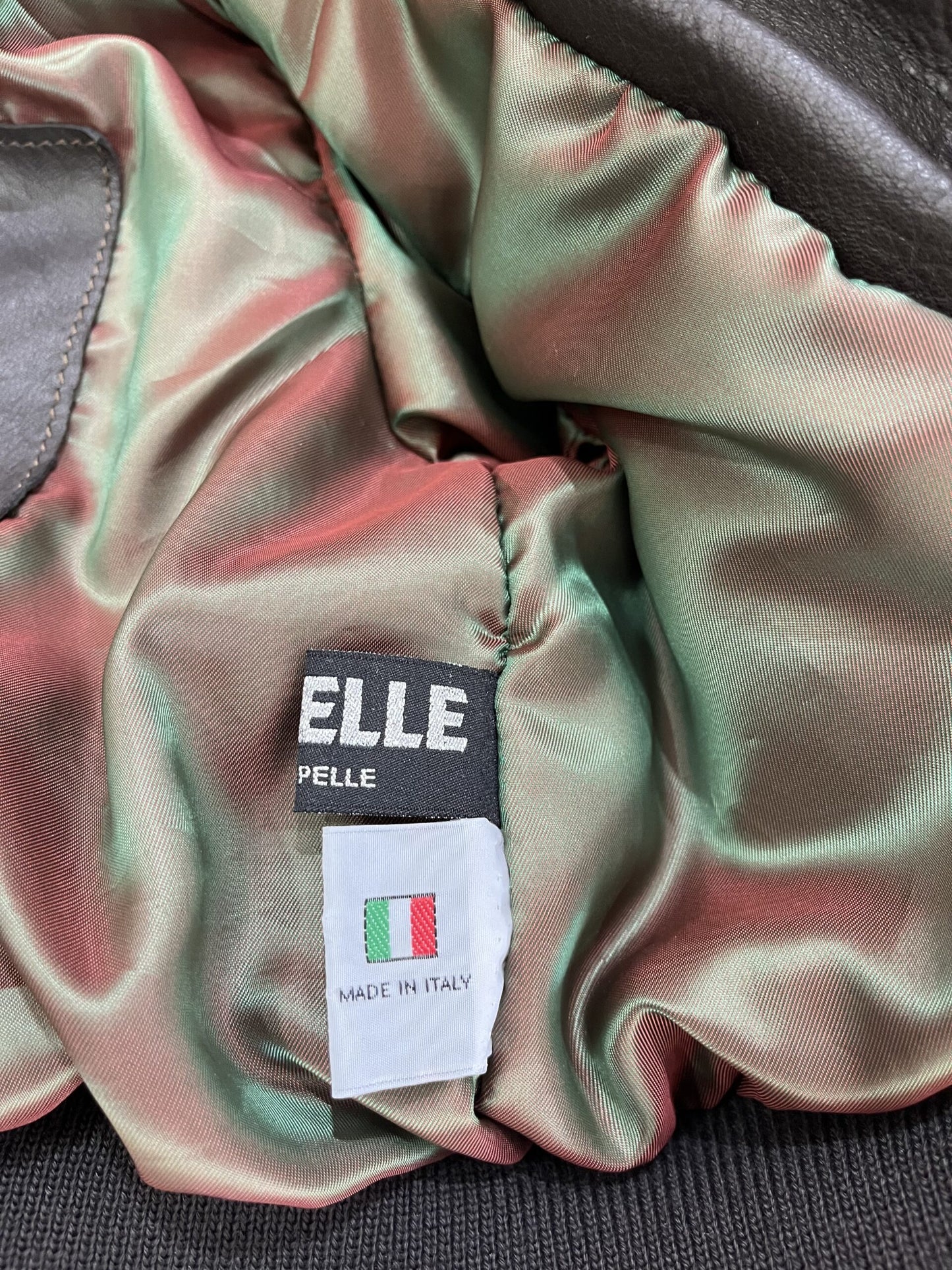 Giacca in vera pelle con zip con toppe e collo in montone TOP GUN bambino