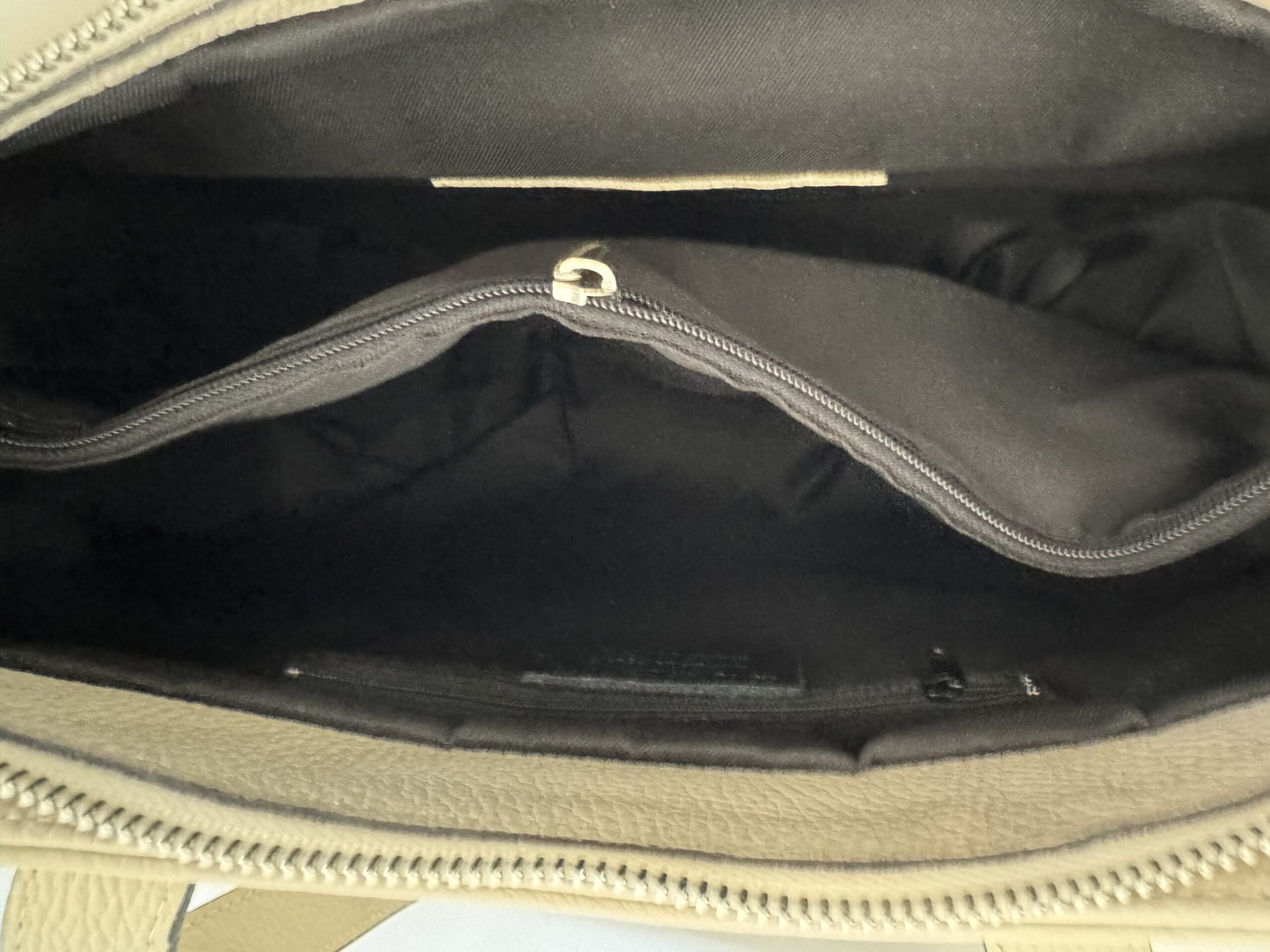Borsa in vera pelle panna 2