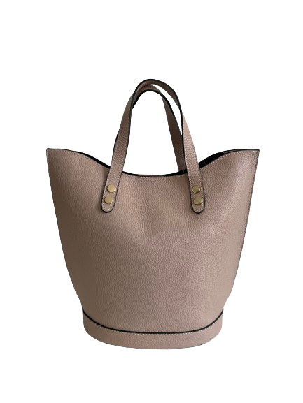 Borsa in vera pelle rosa antico 4