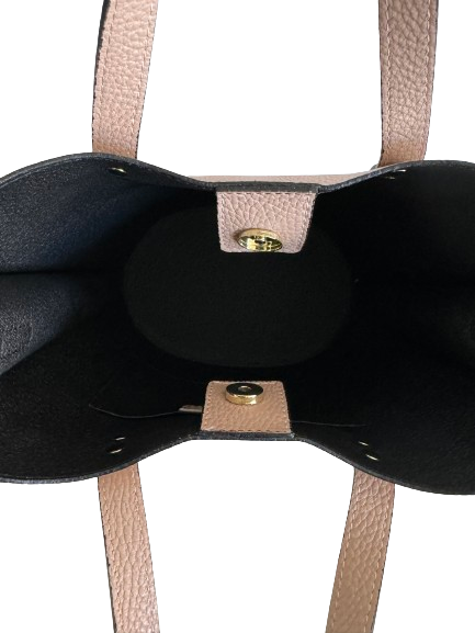 Borsa in vera pelle rosa antico 4