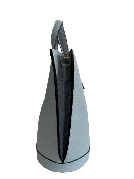 Borsa in vera pelle azzurra 5