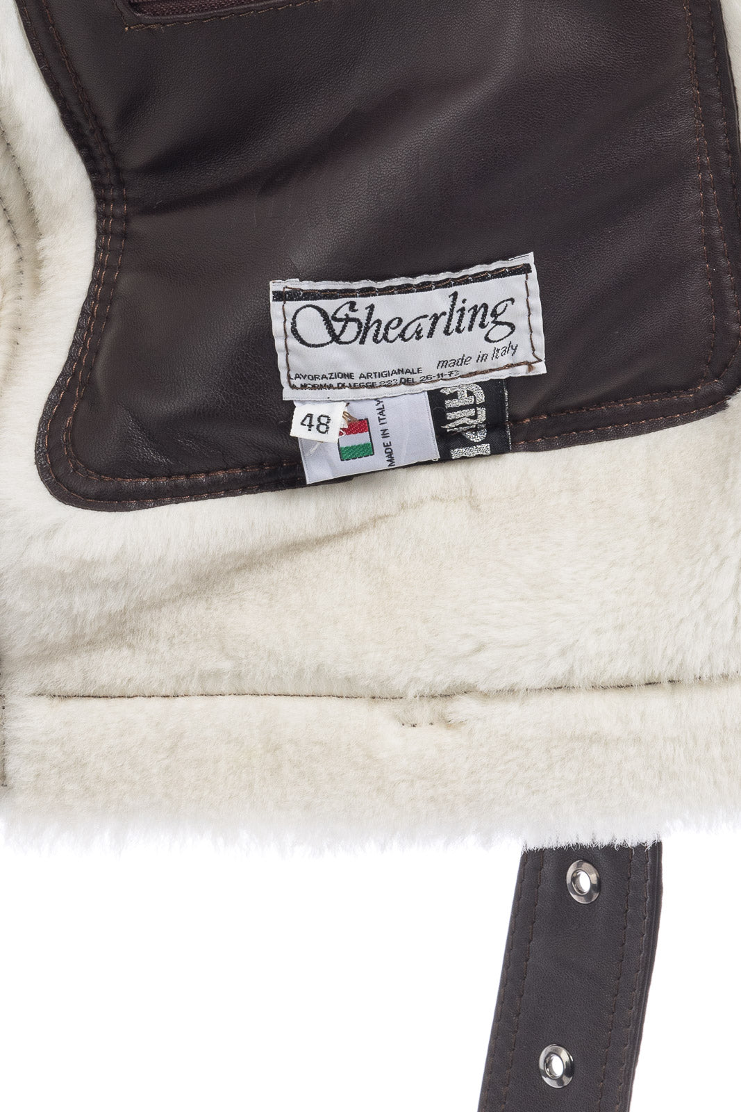 Bomber montone pelo bianco uomo con zip aviatore B4