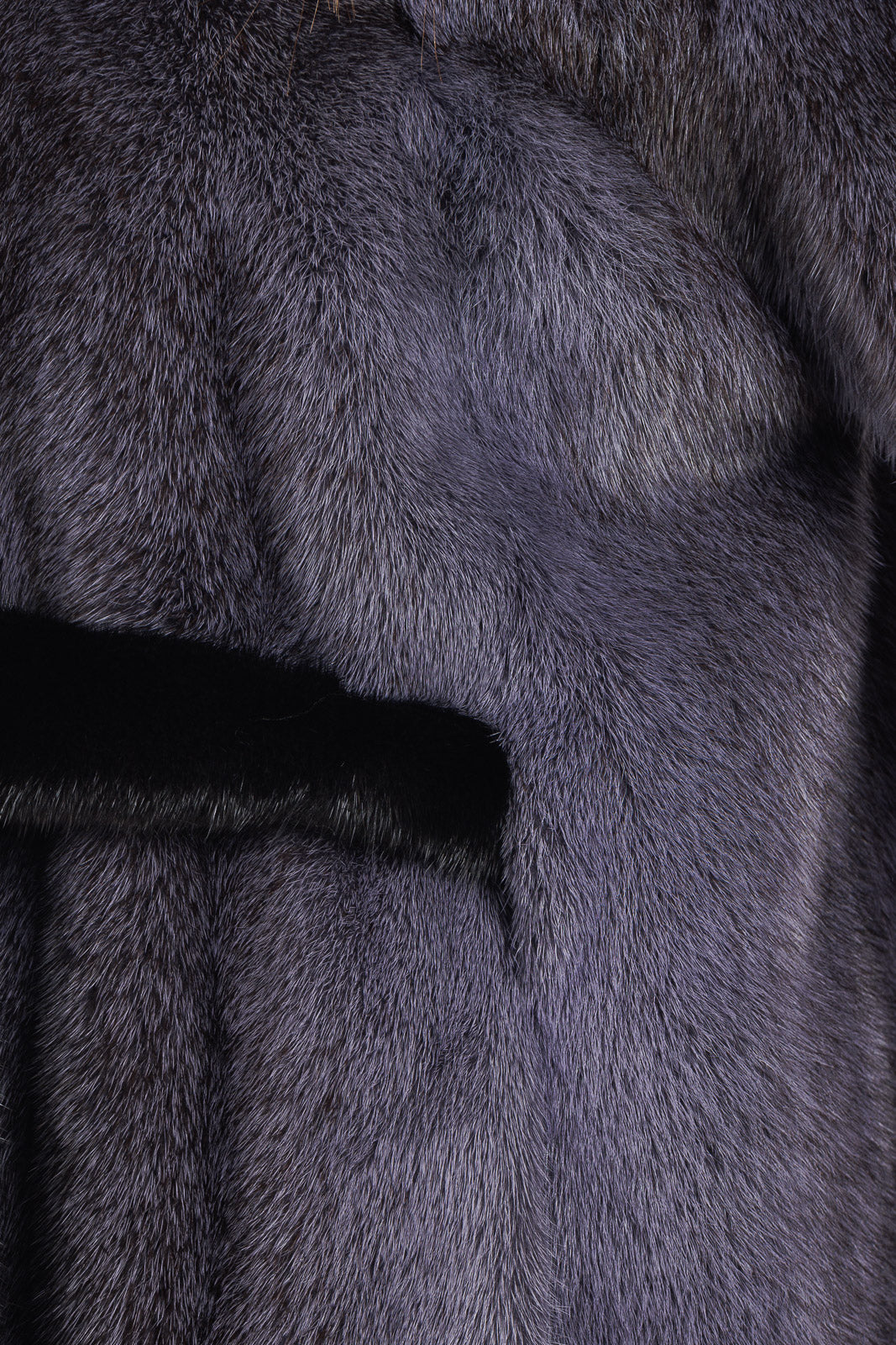 Cappotto di pelliccia di visone con dettagli in blackglama