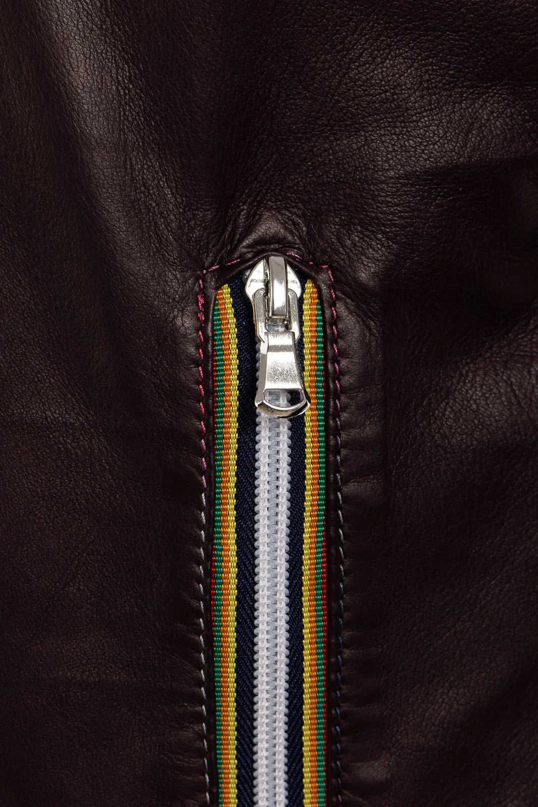 Bomber Gold Bunn testa di moro in vera pelle con zip bambino