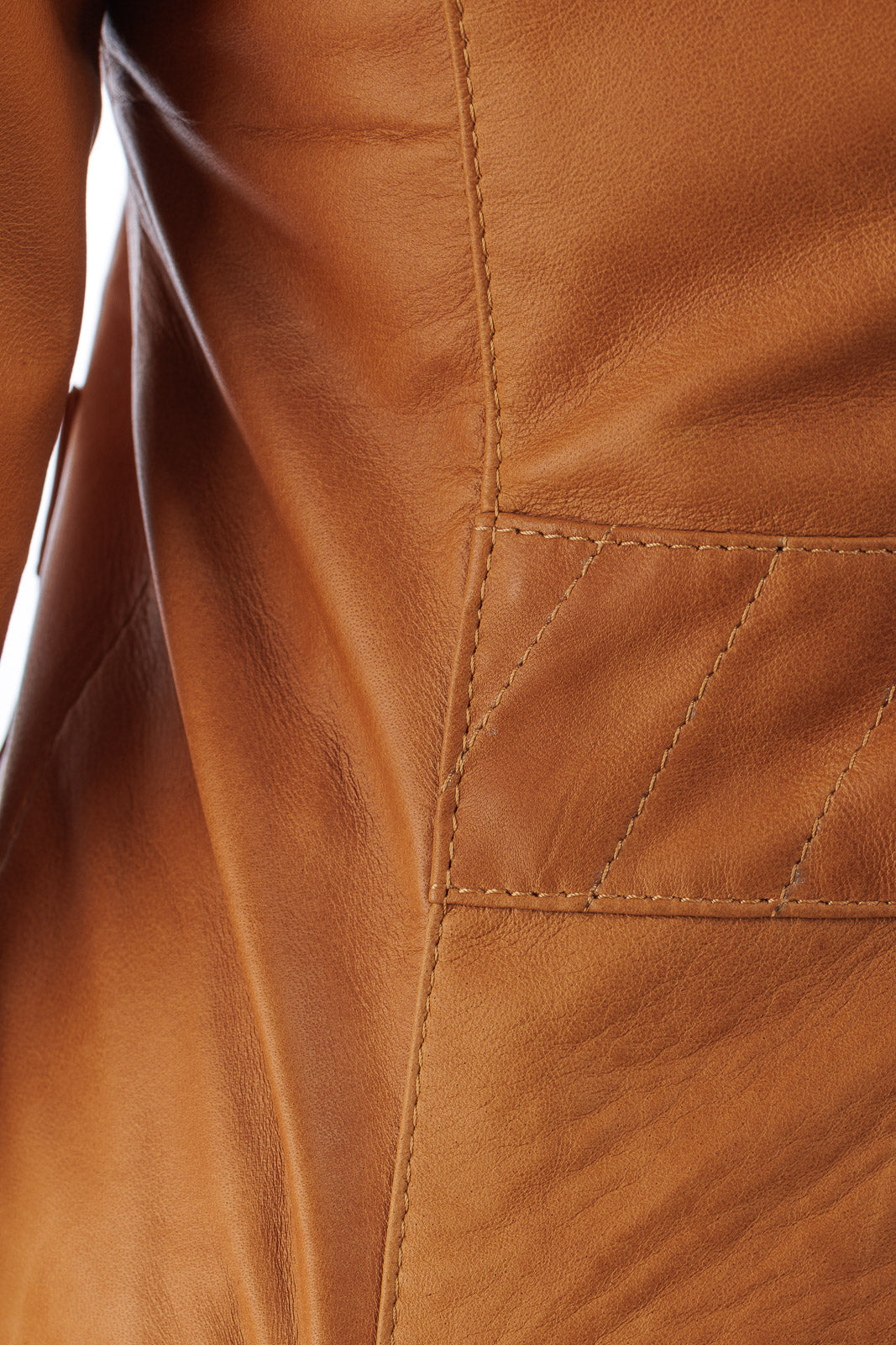 Giacca in pelle donna con zip CRISTINA cuoio