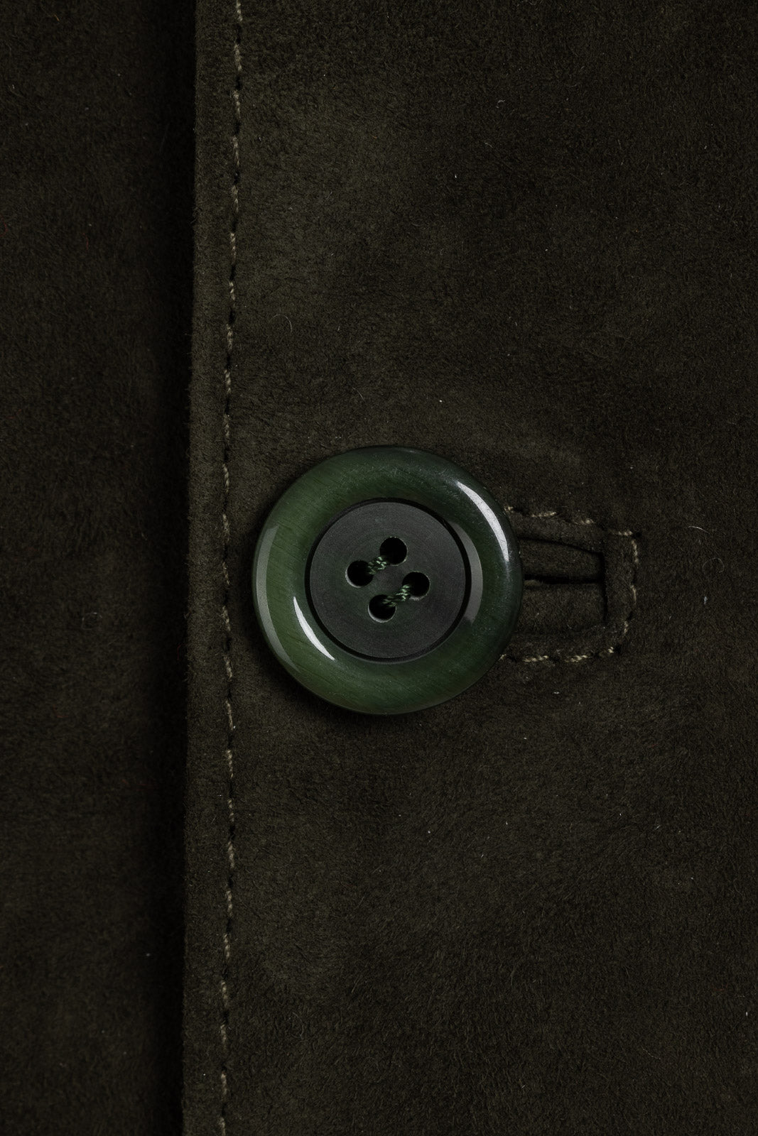 Giacca in camoscio di renna verde uomo BOTT