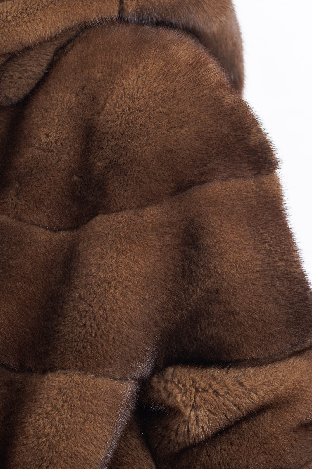 Giacca in pelliccia donna Visone demy buff con Cappuccio