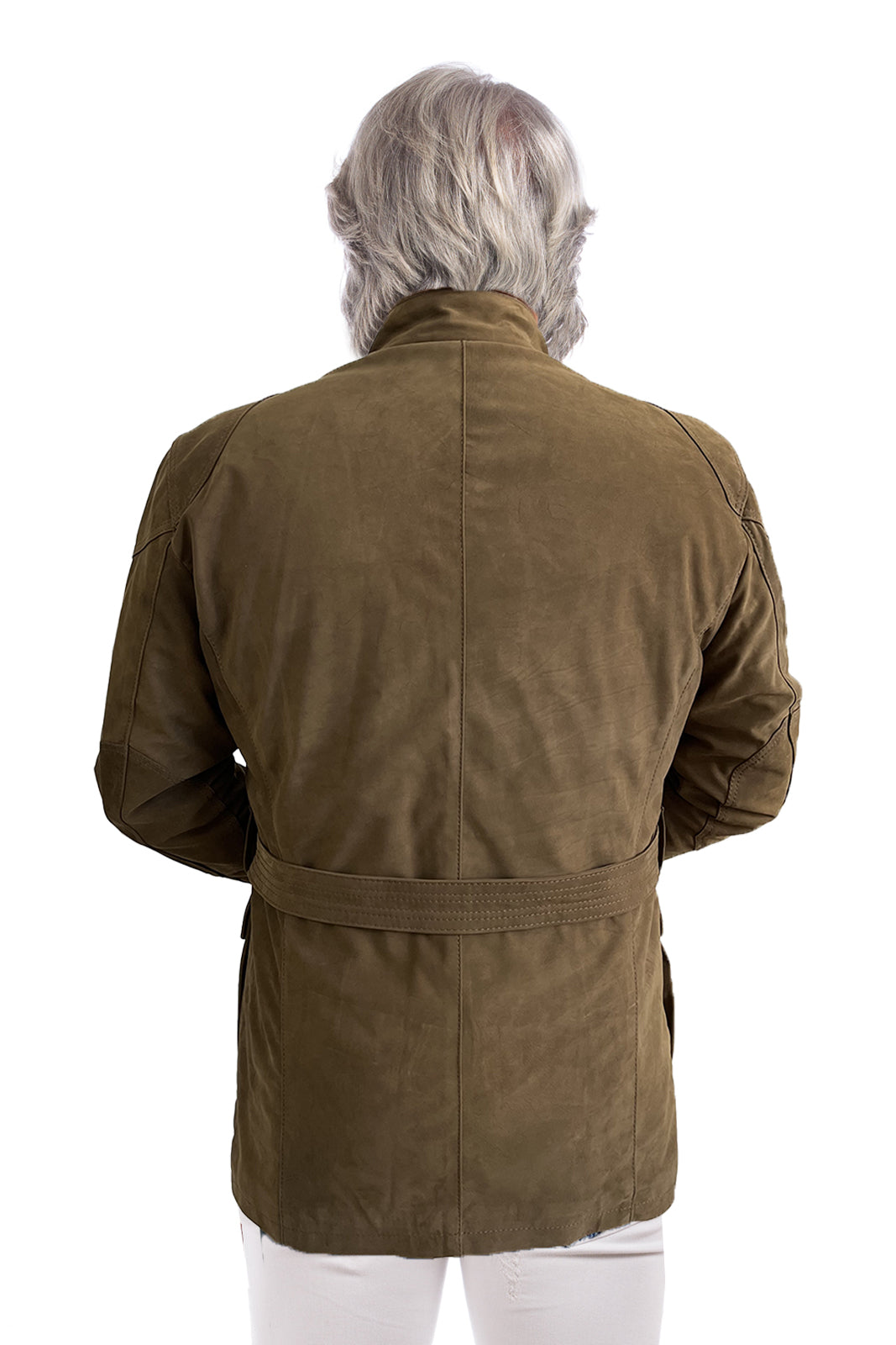 Giacca in vera pelle BELL + con zip in nabuk