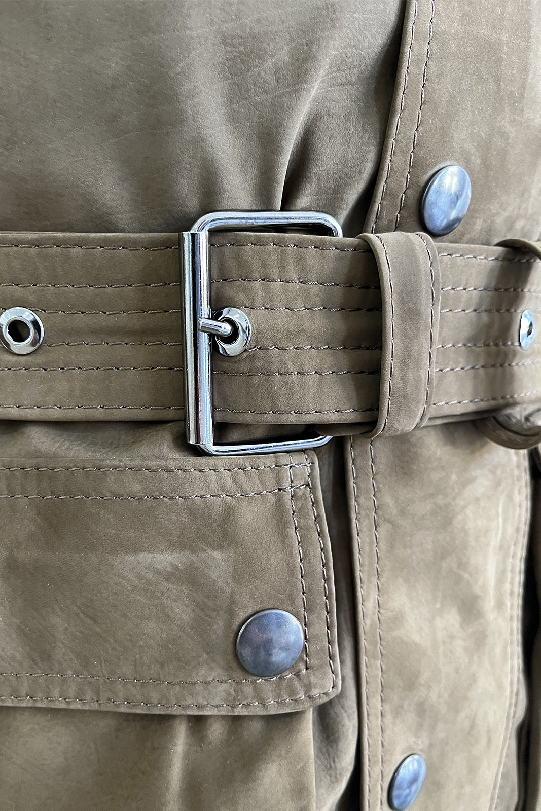 Giacca in vera pelle BELL + con zip in nabuk