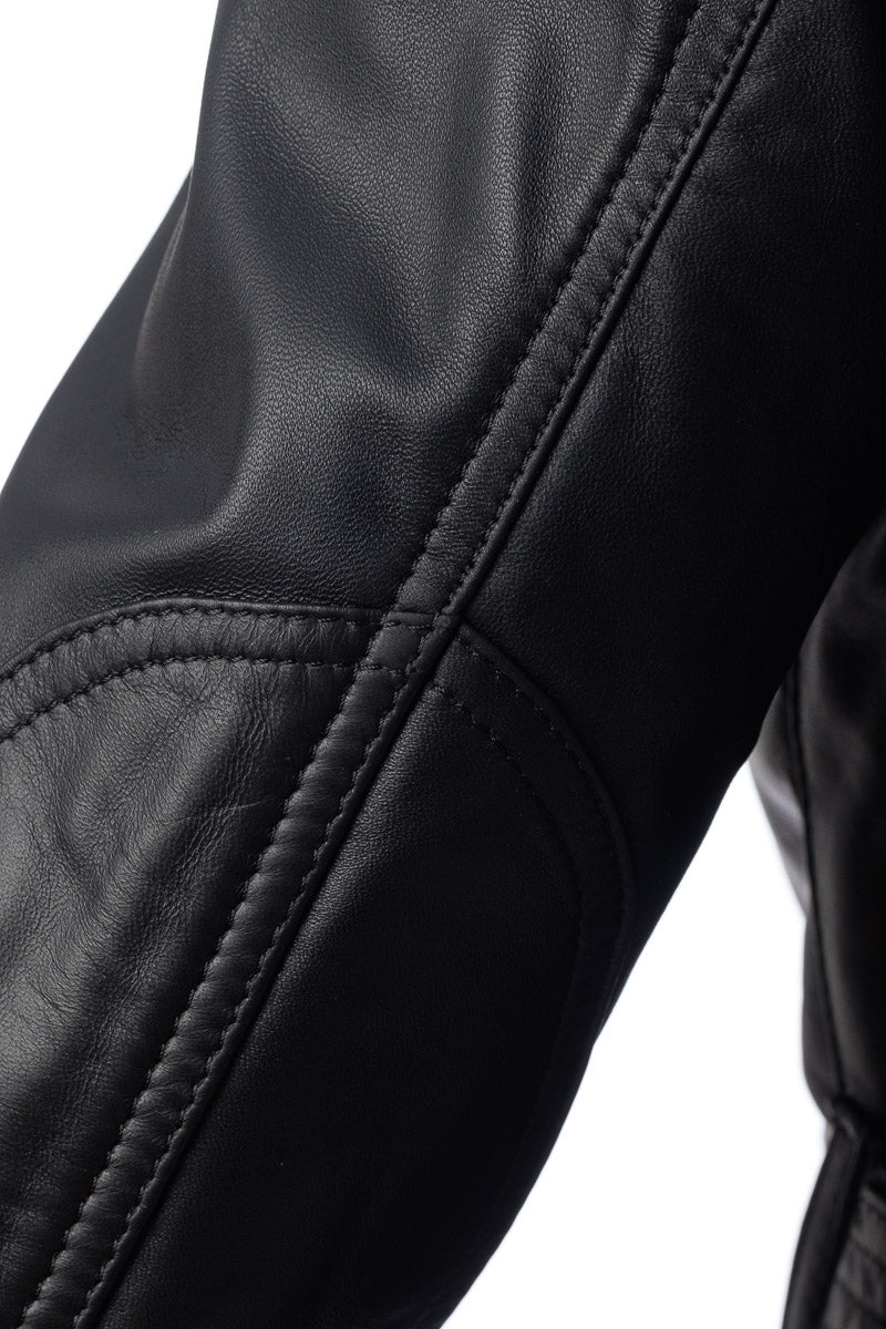 Giacca in vera pelle uomo BELL + con zip nero