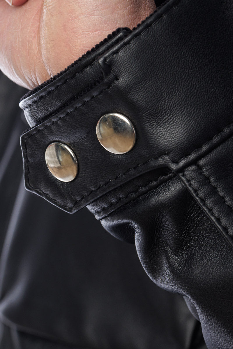 Giacca in vera pelle uomo BELL + con zip nero
