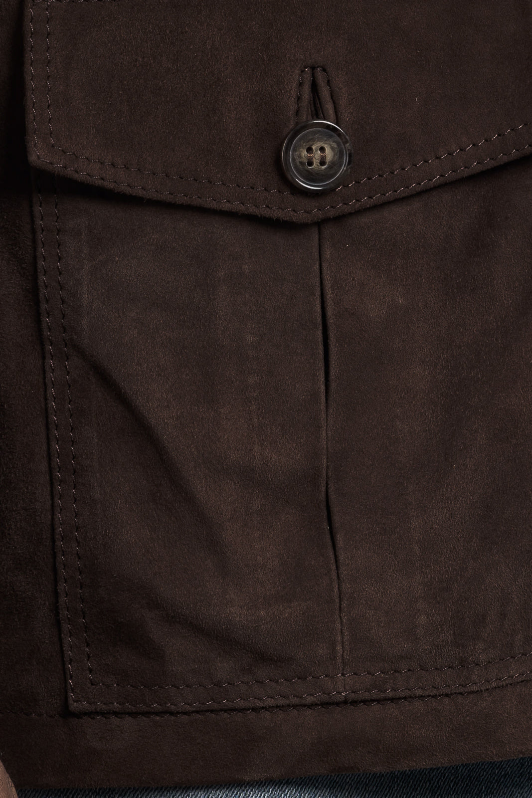 Giacca sahariana in camoscio uomo testa di moro IDROREPELLENTE