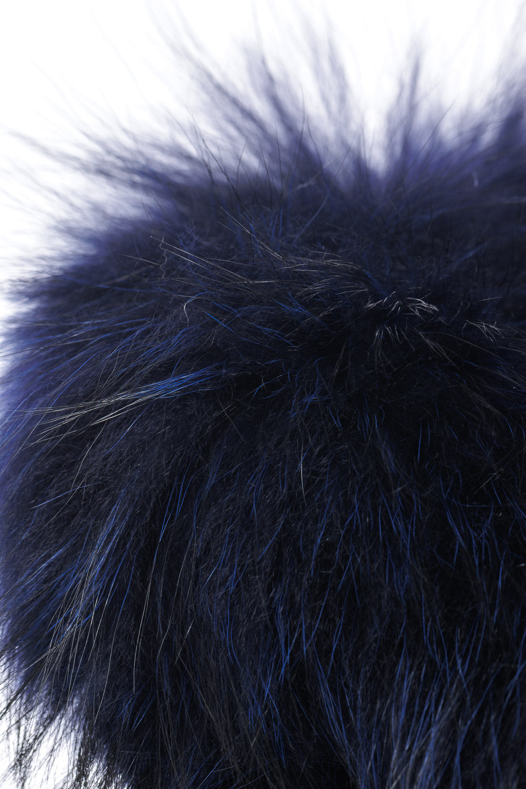 Mantella in Lapin blu con cintura annodata in pelle